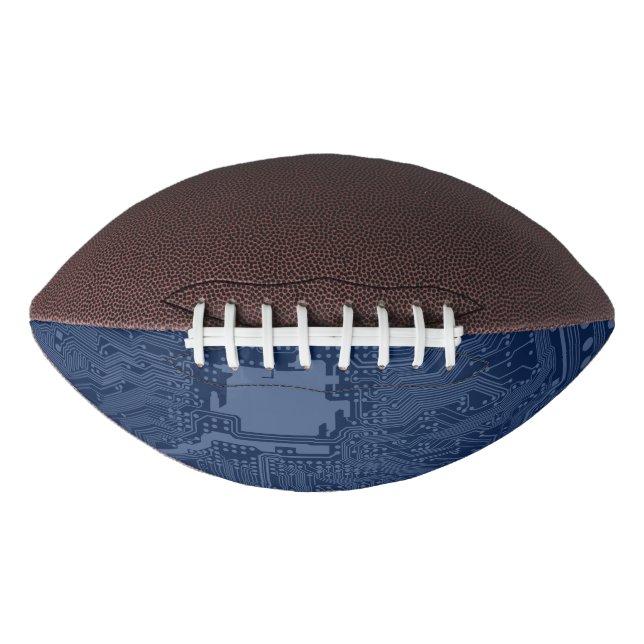 Ballon De Foot Motif de circuit Geek bleu (Devant)