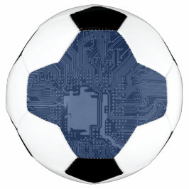 Ballon De Foot Motif de circuit Geek bleu