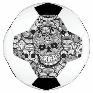 Ballon De Foot Motif de crânes de sucre