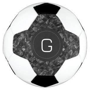 Ballon De Foot Motif de Parties scintillant moderne Monogramme Bl