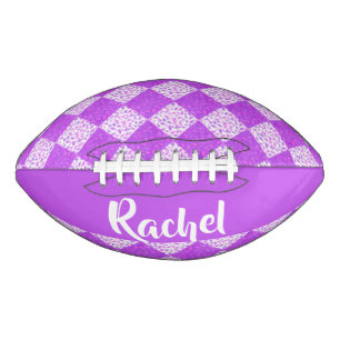 Ballon De Foot Motif de surface composée violette et blanche