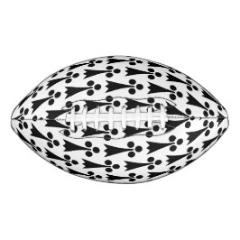 Ballon De Foot Motif Ermine, Motif médiéval, noir sur blanc