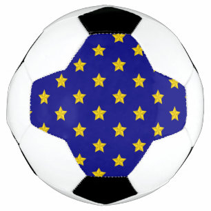 Ballon De Foot Motif Gold Stars, Bleu Marine, Exclusive