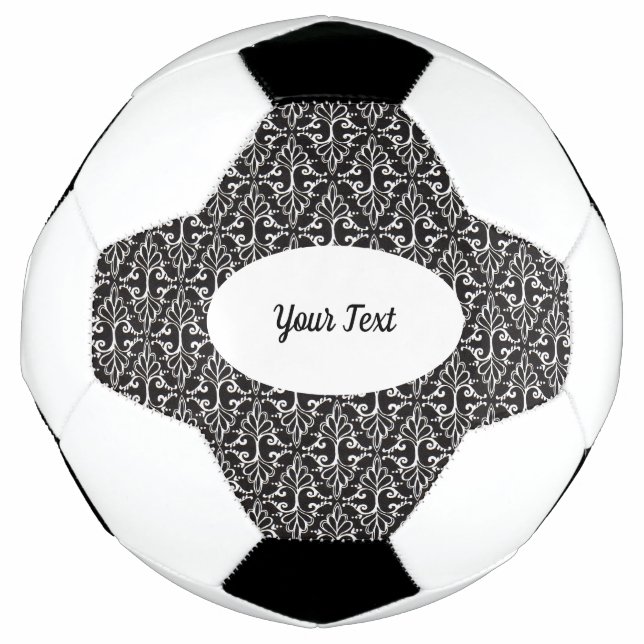 Ballon De Foot Motif noir foncé en damas (Devant)