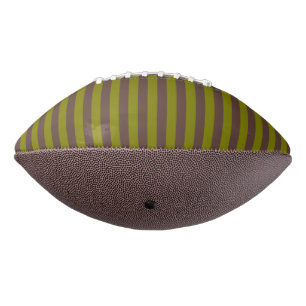 Ballon De Foot Motif rayé en chocolat brun et vert olive