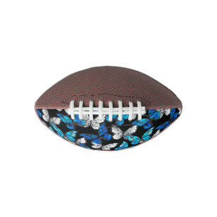 Ballon De Foot Motif sans couleur foncée avec papillons bleus Mor