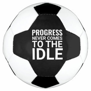 Ballon De Foot Motivation noir et blanc : Inspiration