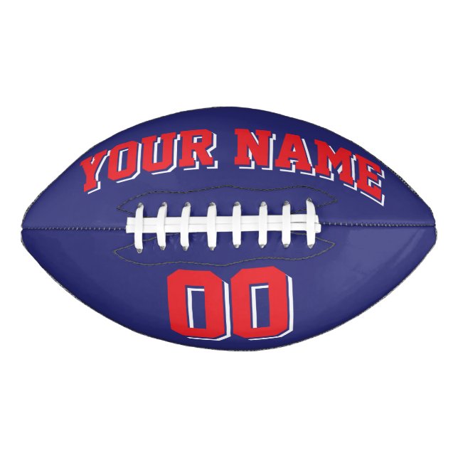 Ballon De Foot NAVY BLUE RED ET BLANC Custom Football (Devant)