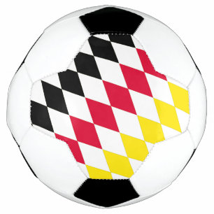 Ballon De Foot Noir rouge jaune Bavaria Motif Drapeau Diamant