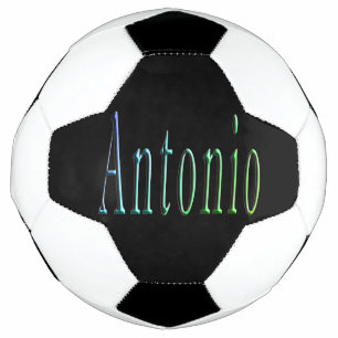 Ballon De Foot Nom Antonio coloré, Soccerball