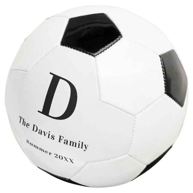 Ballon De Foot Nom de famille monogramme simple été (3/4)