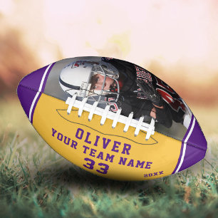 Ballon De Foot Nom de l'équipe Joueur Numéro Jaune Purple Bande P