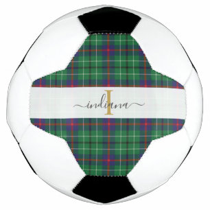 Ballon De Foot Nom de script monogrammé Clan Duncan Tartan à carr