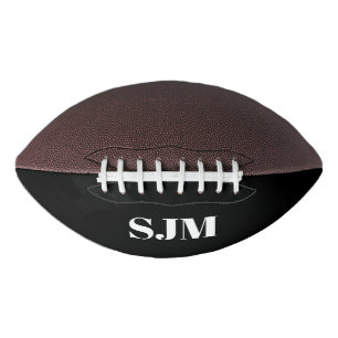 Ballon De Foot Nom des initiales minimalistes de monogramme perso
