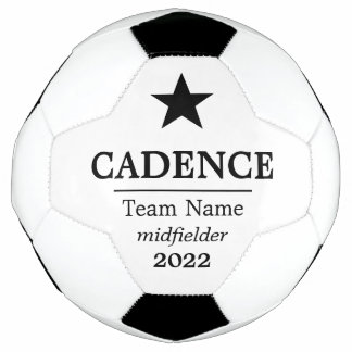 Ballon De Foot Nom du joueur étoilé et équipe de football