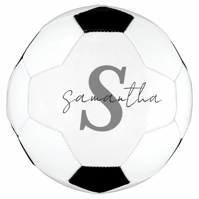 Ballon De Foot Nom du monogramme personnalisé initial (Devant)