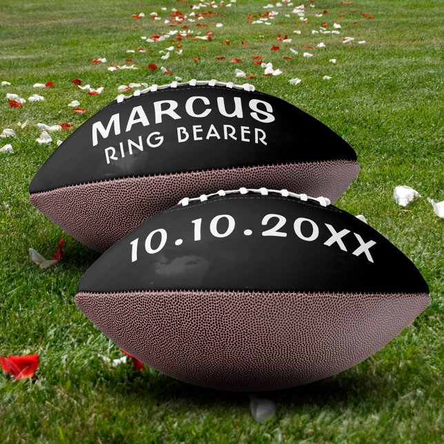 Ballon De Foot Nom du porteur d'anneau personnalisé Mariage Date  (Créateur téléchargé)