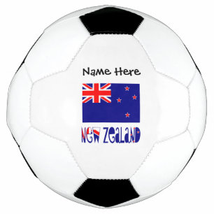 Ballon De Foot Nouvelle-Zélande Néo-Zélandais Drapeau Nom Personn
