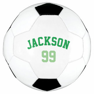 Ballon De Foot Numéro de nom personnalisé Vert minimal