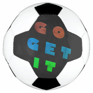 Ballon De Foot Obtenez-le logo couleur design