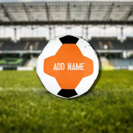 Ballon De Foot orange vif - ajouter nom balle de football