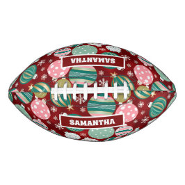 Ballon De Foot Ornements de Noël rétro vintages et flocons de nei