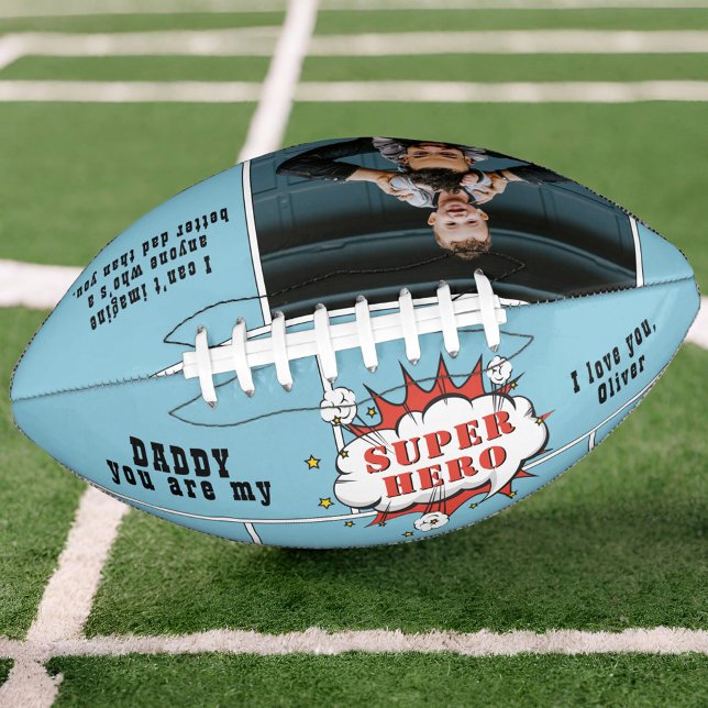 Ballon De Foot Papa Superhero Comic Speech Bubble Photo (Créateur téléchargé)