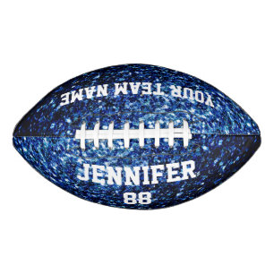 Ballon De Foot Parties scintillant bleu foncé scintille Votre nom