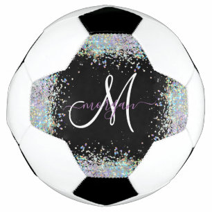 Ballon De Foot Parties scintillant holographique Rainbow Pastels 