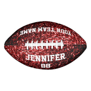 Ballon De Foot Parties scintillant rouge foncé scintille Votre no