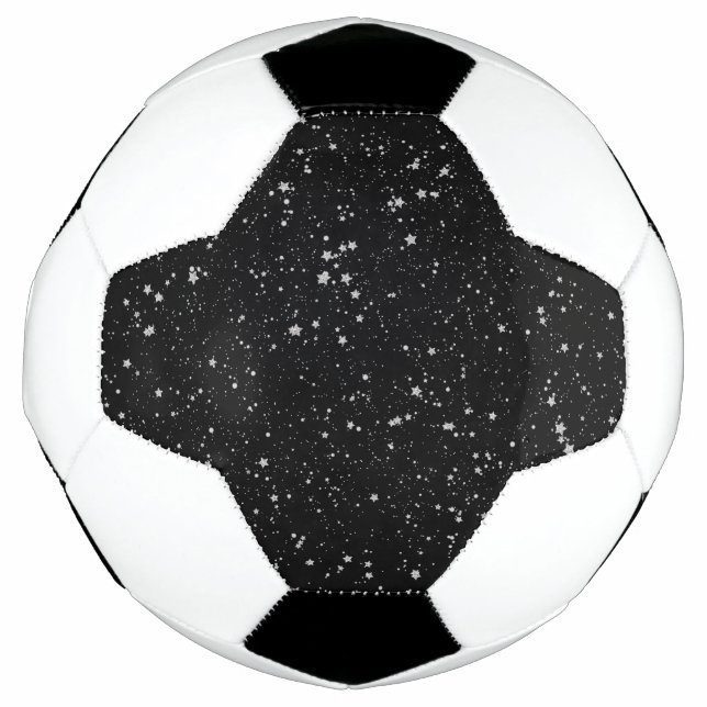 Ballon De Foot Parties scintillant Stars2 - Noir argenté (Devant)