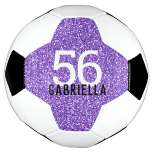 Ballon De Foot Parties scintillant violette Sparkly Look Numéro