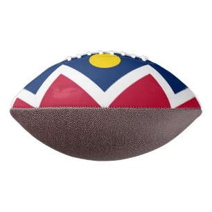 Ballon De Foot Patriotic american football with Denver flag