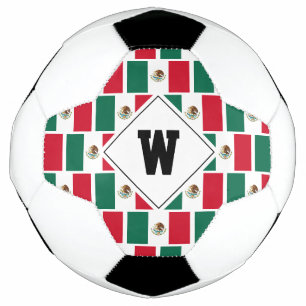 Ballon De Foot Patriotique MEXIQUE DRAPEAU Monogramme balle de so