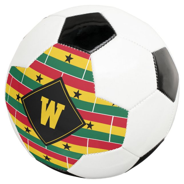 Ballon De Foot Patriotique monogramme GHANA DRAPEAU (3/4)