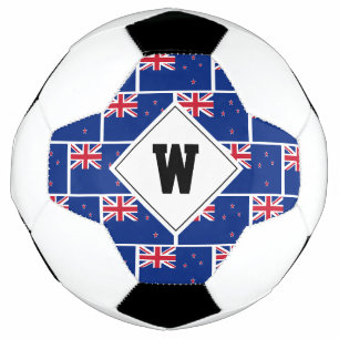 Ballon De Foot Patriotique NOUVELLE-ZÉLANDE DRAPEAU Monogramme ba