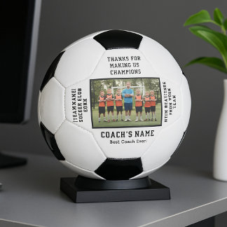 Ballon De Foot Personalized Football Team Coach with Photo Text