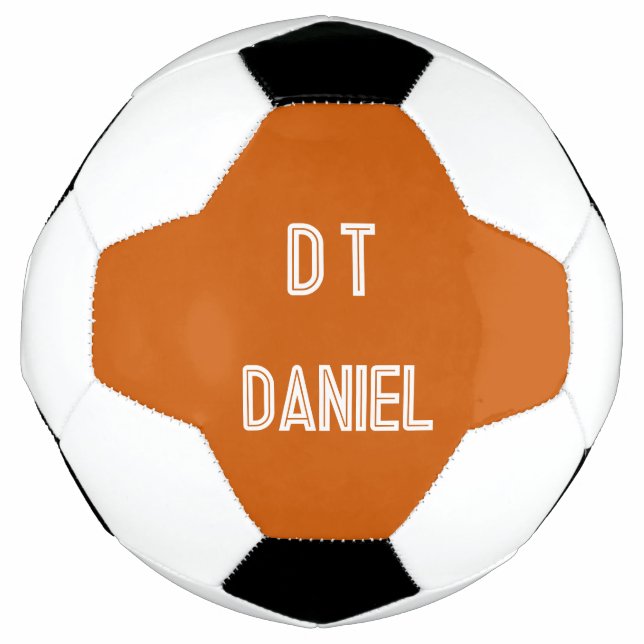 Ballon De Foot Personnalisé - soccer orange brûlé (Devant)