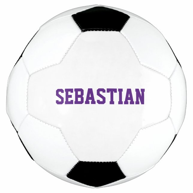 Ballon De Foot Personnalisé violet nom personnalisé numéro d'équi (Devant)