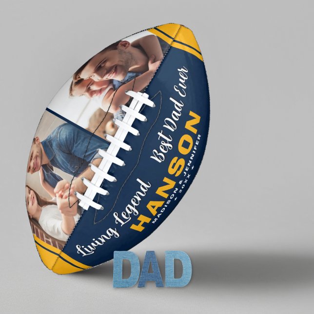 Ballon De Foot Photo personnalisée MEILLEUR DAD JAMAIS Fête des p (Créateur téléchargé)