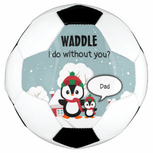 Ballon De Foot Pingouin Bébé Gris Mignonne En Neige D'Hiver