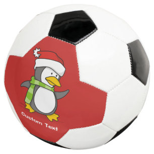 Ballon De Foot Pingouin de Noël marchant sur la neige