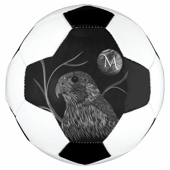 Ballon De Foot Pleine lune de faucon Monogramme noir (Devant)
