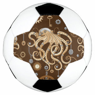 Ballon De Foot Poulpe Steampunk Rétro Fantastique Mécanique