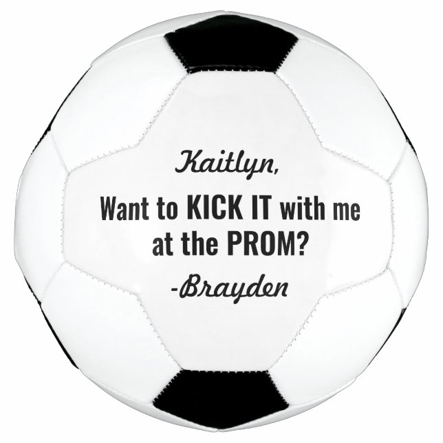 Ballon De Foot Prom ou HOCO Proposition Cute Funny Promposa Idée (Devant)