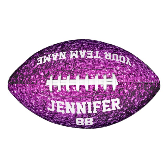 Ballon De Foot Purple pink ombre parties scintillant scintille Vo (Devant)