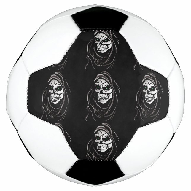 Ballon De Foot Queue de la mort Grim Halloween conception crâne (Devant)