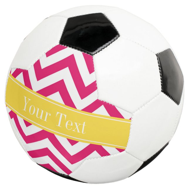 Ballon De Foot Raspberry Lg Chevron Ananas Nom Monogramme (3/4)