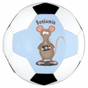 Ballon De Foot Rat drôle avec dessin animé de la caméra