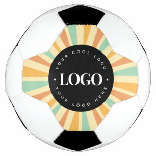 Ballon De Foot Retro Hippie Sunshine Sun Business Logo Super